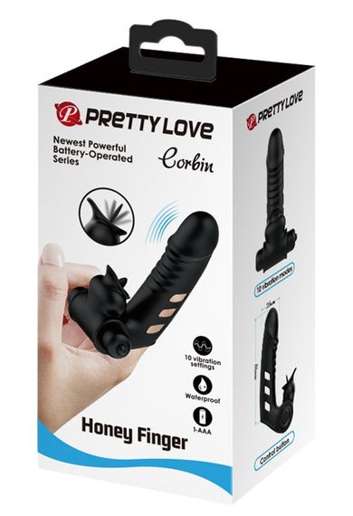 Кліторальний стимулятор на палець Pretty Love-Corbin Finger Black, BI - 014859 sexstyle | Зображення 11
