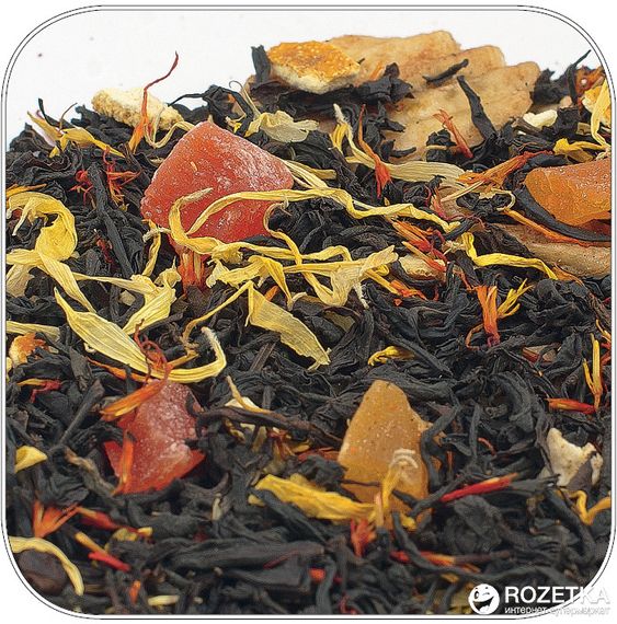 Чай чёрный с добавками Наглый Фрукт ТМ "Чайные шедевры", 500г, высокогорный черный чай с кусочками фруктов | Зображення 1