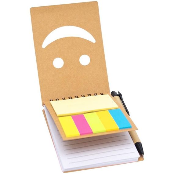 Блокнот А6 з набором стікерів та ручкою на спіралі JX005, 64 аркушів | Зображення 1