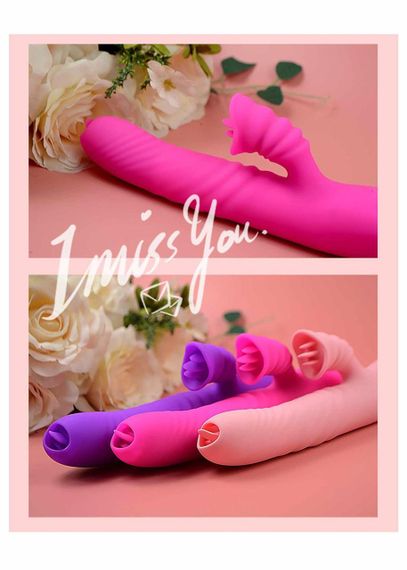 Вібратор Angelia USB 3 functions of thrusting / 20 vibrations Pink Sex Aura | Зображення 1