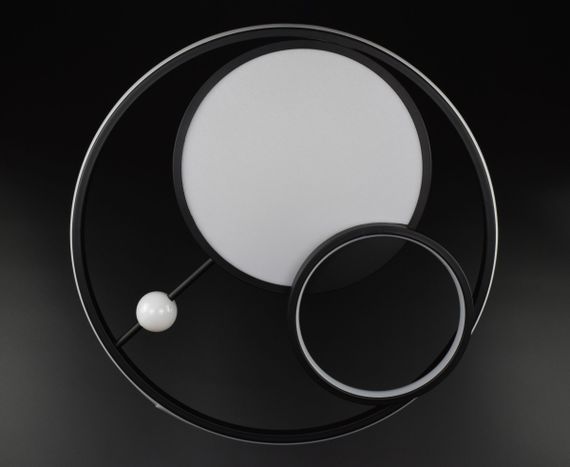 Люстра світлодіодна стельова LED світильник для квартири на стелю лед з пультом 26530 Чорний 9х50х50 см.