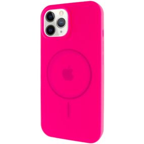 Чохол Silicone Case Full Protective (AA) with MagSafe для Apple iPhone 12 Pro / 12 (6.1") Рожевий / Barbie pink