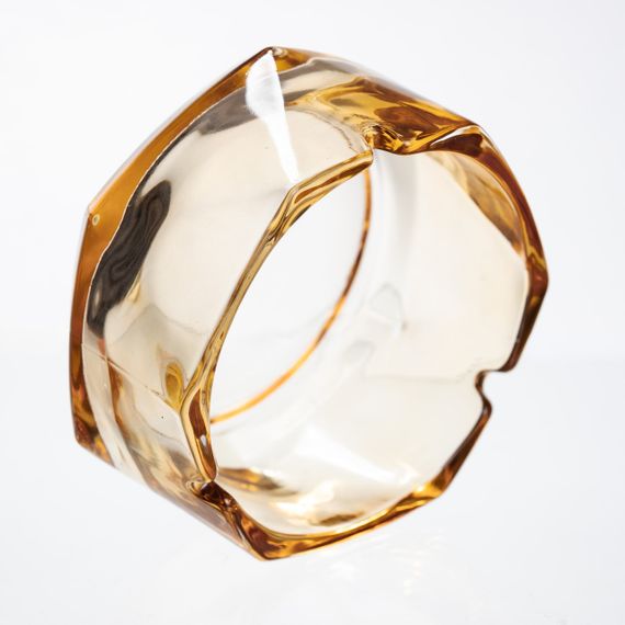 Попільничка скляна Diamond Faceted 12 см, золотистий Yiwu HP-34-78 | Зображення 2