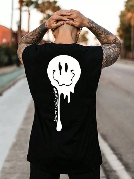 Футболка чоловіча з принтом повсякденна L Чорний