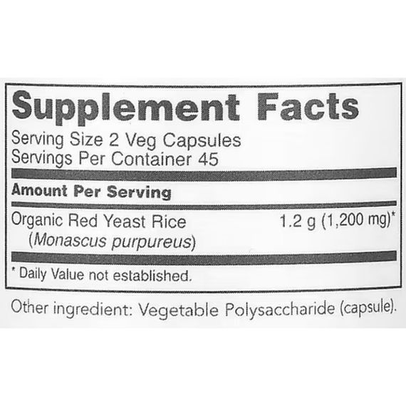Червоний рис Protocol for Life Balance Red Yeast rice Extract 600 mg 90 Veg Caps | Зображення 1