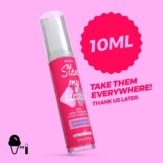 Оральный лубрикант Crushious Strawberry Champagne, 10 мл Sex Aura | Зображення 1
