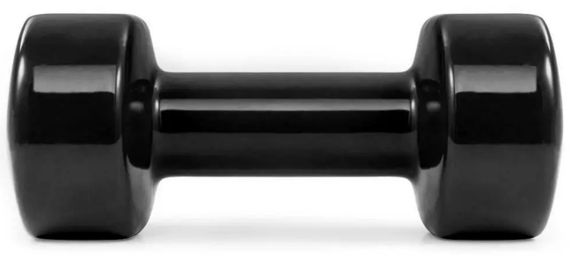 Гантель вінілова PowerPlay 1,5 кг PP_4121 Чорна 1 шт (PP_4121_1,5kg) | Зображення 2