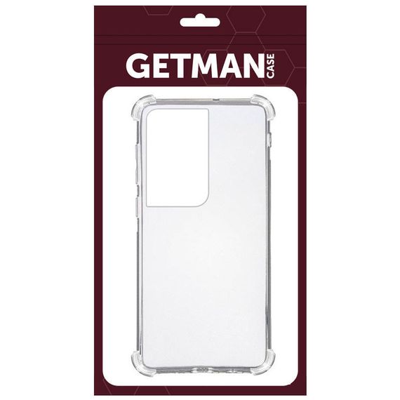 TPU чохол GETMAN Ease logo посилені кути для Samsung Galaxy S21 Ultra Безбарвний (прозорий) | Зображення 1