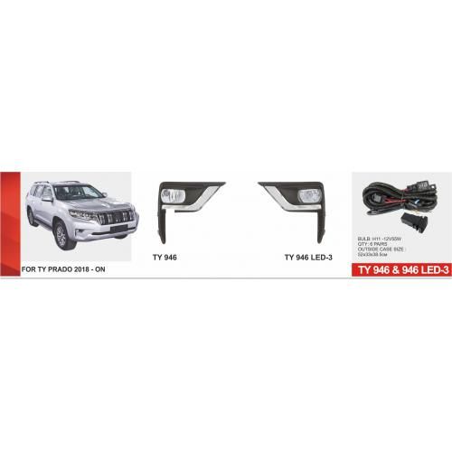 Фари дод. модель Toyota Prado FJ150 2017-20/TY-946L/LED-12V6W/eл.проводка | Зображення 1