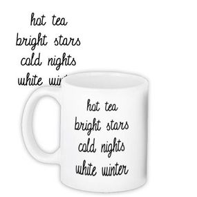 Кружка с принтом Hot tea, bright stars, cold nights, white winter 330 мл (KR_22NG053)