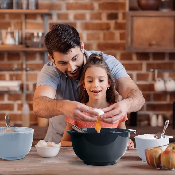 Миски пластиковые с носиком нескользящее основание без BPA набор из 4 размеров 1.7, 2.5, 3.5 и 4.5 л., BoxedHo | Зображення 2