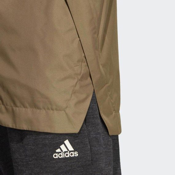 Ветровка спортивная мужская adidas Urban Clima Proof JKT DQ1616 (хаки, непромокаемая, дышит, логотип адидас) | Зображення 8