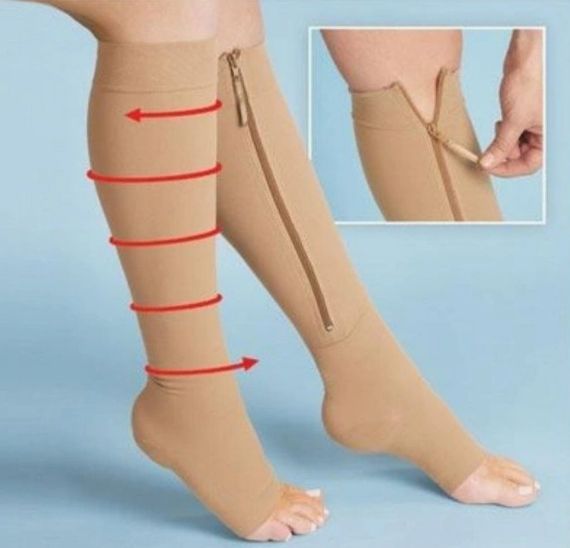 Компресійні гольфи Zip Sox, шкарпетки від варикозу | Зображення 1