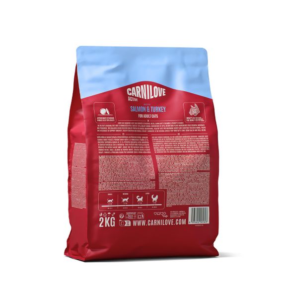 Сухий корм з лососем та індичкою для котів Carnilove Active Salmon & Turkey, 2 кг | Зображення 1