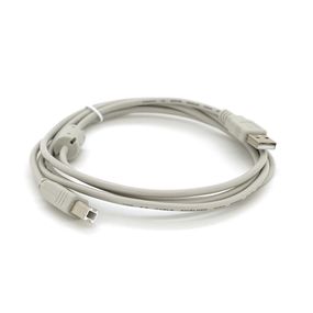 Кабель USB 2.0 AM/BM  1 ferite, пакет, довжина 1,8 м., білий