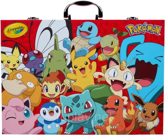 Набір для малювання Crayola Pokemon 115 предметів Оригінал Крайола Покемон крейда, олівці, маркери, розмальовки | Зображення 2