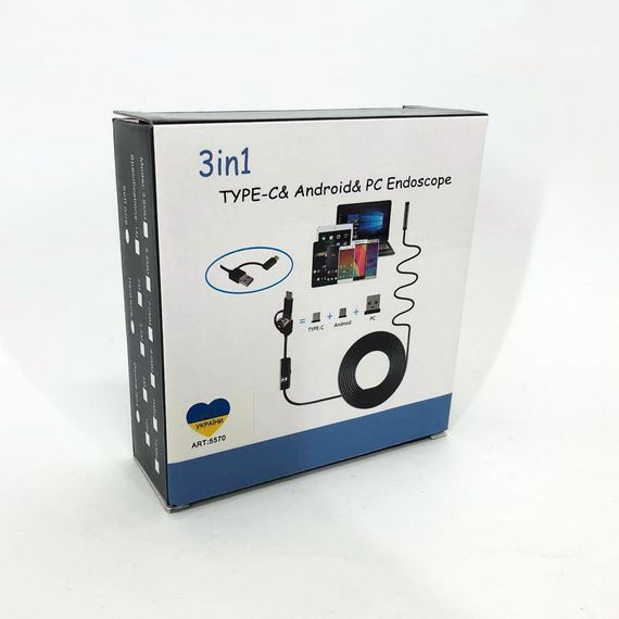 Usb камера эндоскоп, Usb эндоскоп для андроид, Автомобильный эндоскоп с поворотной камерой | Зображення 6