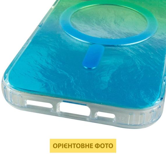 Чохол TPU Shiny Mountain (MagFit) для Apple iPhone 17 (6.3") Green / Blue | Зображення 4