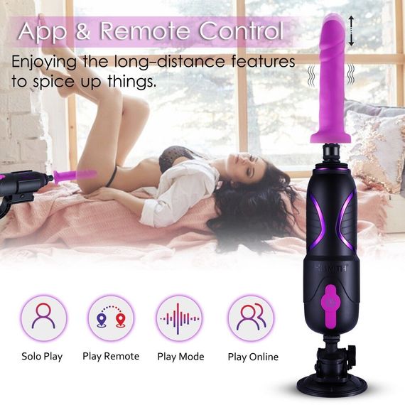 Високомобільна смарт секс-машина Hismith Pro Travel APP з фалоімітатором, присоска, пульт ДК | Зображення 3