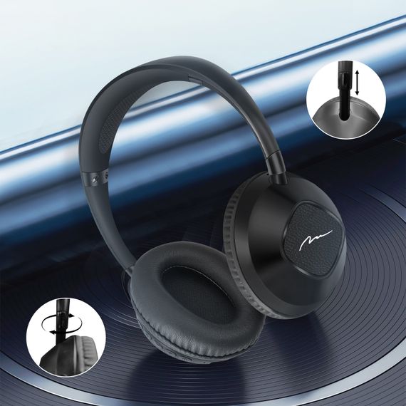 Гарнітура Media-Tech SONIQUE DS-2 Bluetooth+3,5мм, Li-Pol, Black | Зображення 2