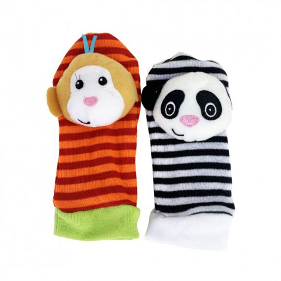 Дитячий набір: шкарпетки та браслетики "Мавпа та панда" MGZ-1208 | Зображення 1