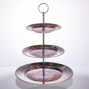 Фруктовница на 3 яруса Santa новогодняя фуршетная HP-SDHK-9