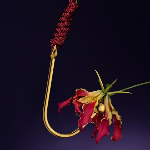 Вагинальный / анальный крюк UPKO Hook золотистый, с шариком на конце и кольцом для фиксации sexstyle | Зображення 2