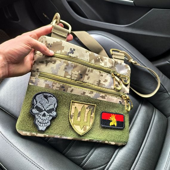 Нагрудна чоловіча сумка тактична тканинна, Нагрудна сумка кобура, Чоловіча тактична сумка барсетка | Зображення 3