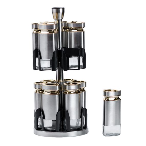 Набір баночок для спецій 12 шт. по 120 мл на підставці Карусель HP1327 | Зображення 1
