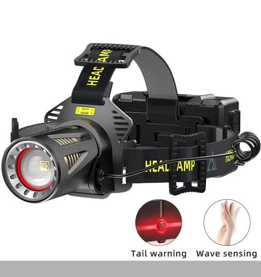 Налобний ліхтар H610 WHITE LASER LED PM50-TG з руховим датчиком, 3x18650, Power Bank, ЗУ Type-C (47130-H610_628) | Зображення 3