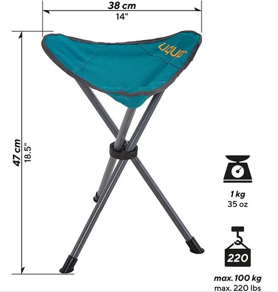 Стілець розкладний Uquip Darcy Caribbean Blue (244019) (DAS301551) | Зображення 5