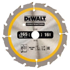 Диск пильний 165*20мм DeWALT DT1948