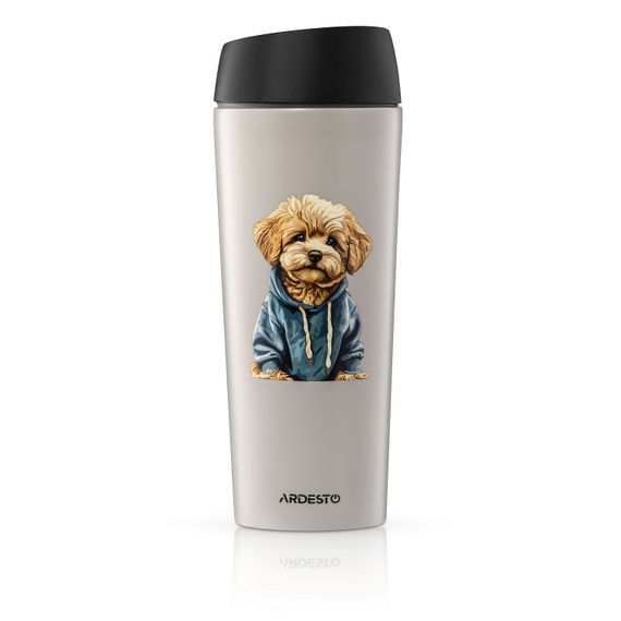 Термокухоль ARDESTO Coffee Time Maltipoo 450мл, нержавіюча сталь, бежевий (AR2645MP) | Зображення 1