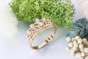 Золотое кольцо корона 15