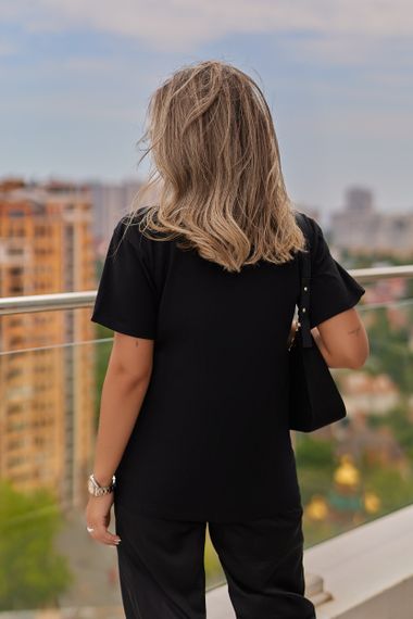 Женская футболка с принтом Labubu цвет черный, размер 46/48, GF05257 | Зображення 2