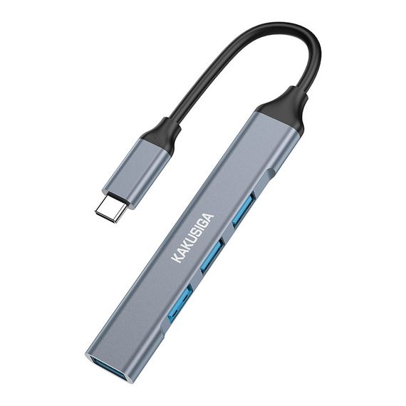 Концентратор конвертер USB Hub Kakusiga KSC-752 Type-C на 4 порти USB 3.0 / USB 2.0x3 | Зображення 2