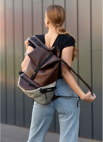 Жіночий рюкзак Sambag RENEDOUBLE шоколадний 37 х 31 х 14 см (27151120r) | Зображення 7