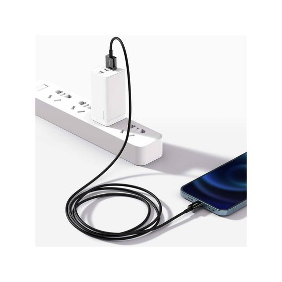Дата кабель USB 2.0 AM to Lightning 1.0m 2.4A Superior Series Black Baseus (CALYS-A01) | Зображення 4