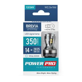 10338X2 BREVIA Лампа світлодіодна Brevia PowerPro P27W (3156) 350Lm 14x2835SMD 12/24V CANbus, 2шт.