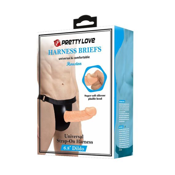 Страпон STRAP-ON PRETTY LOVE HARNESS BRIEFS Sex Aura | Зображення 9