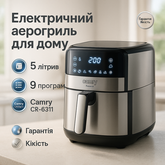 Міні фритюрниця, Їжа без олії, Мультипіч для готування, Аерогриль хороший бюджетний IG-60