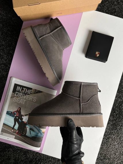 Уггі UGG Classic Ultra Mini Platform Grey Fur | Зображення 7