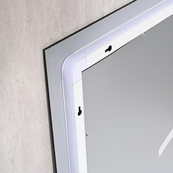 Зеркало Qtap Taurus (TA1) 800×600 мм с LED-подсветкой Touch, с антизапотеванием, с диммером, рег. темп цвета (3000-6500K) | Зображення 4