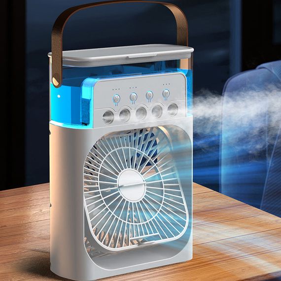 Настільний вентилятор Spray Fan-B 2in1 з регулюванням кута нахилу і водяним охолодженням White | Зображення 1