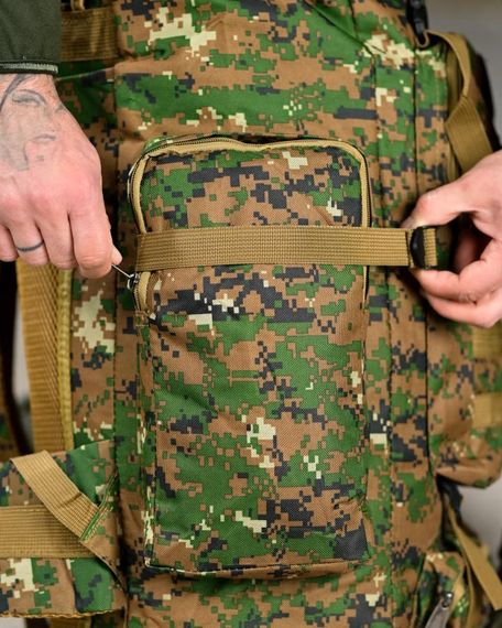 Рюкзак туристичний 70 л піксель військовий тактичний рюкзак для походів великий похідний наплічник | Зображення 6
