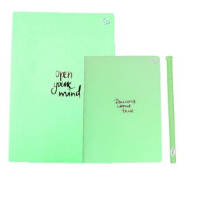 Набір Блокнотів 4Profi   "Title note" green 64 арк. формат А5, В6 + ручка