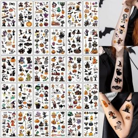 Набір дитячих тимчасових тату "Хелловін" kids-tatto-halloween-set-30