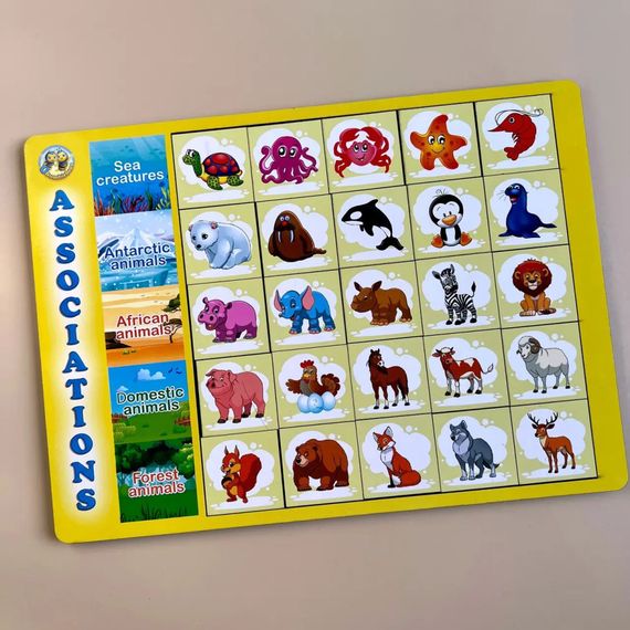 Дерев'яний пазл-вкладиш "Асоціації - види тварин" Ubumblebees (ПСД133) PSD133, 25 плашок | Зображення 3