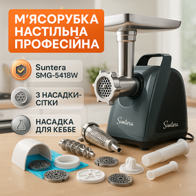 Кухонна якісна електром'ясорубка для дому, Електрична м'ясорубка з безліччю насадок EN-50