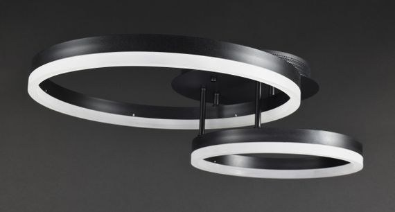 Люстра світлодіодна стельова LED світильник для квартири на стелю лед з пультом 27749 Чорний 10х40х62 см. | Зображення 5